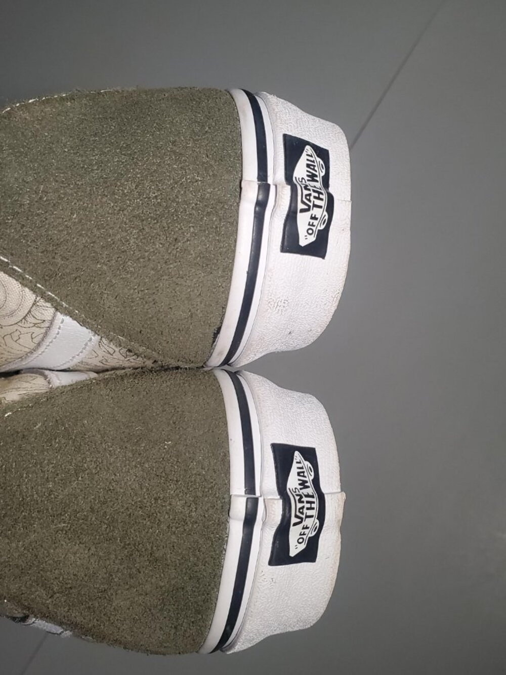 Vans Sk8-Hi Olive Suede/Floral Botanical Sz 9.5mens/11 womens - shipping incl - Picture 15 of 16